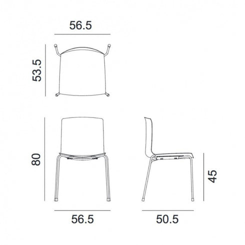 Catifa 46 0251 Chair unicolored Set Of 4